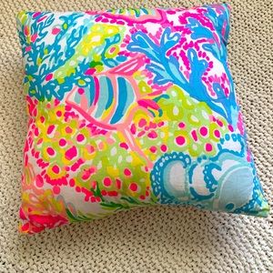 Lily Pulitzer 12”x12” Lovers Coral Fabric Pillow